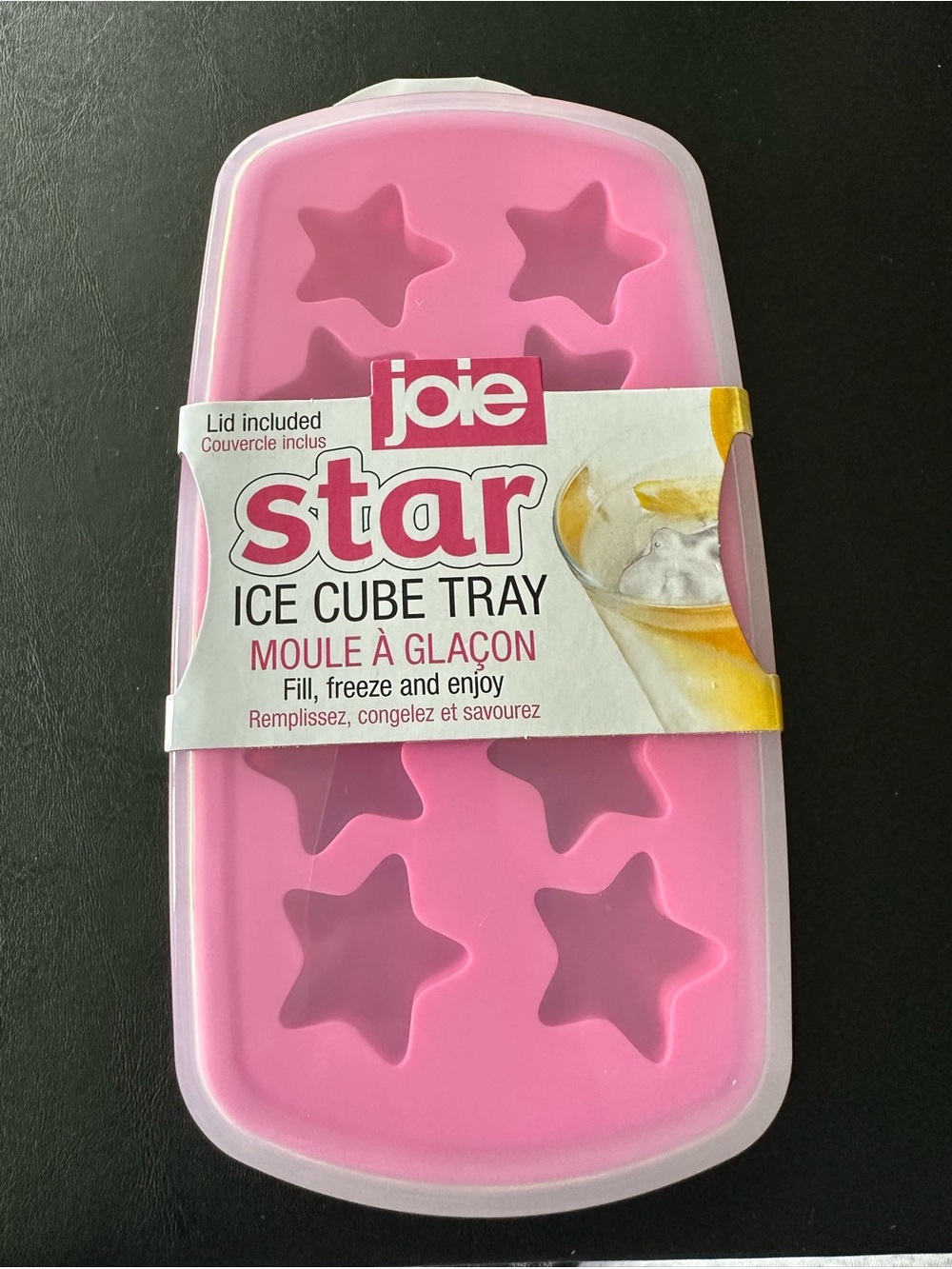 Joie Pink Star Silicone Ice Cube Tray with Lid